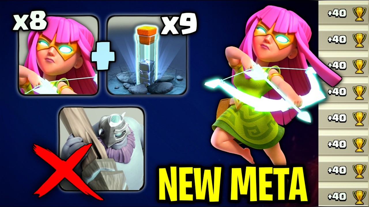 BROKEN META! 16 Super Archers + 9 Totem Spell Spam is UNSTOPPABLE No Throwers | CoC