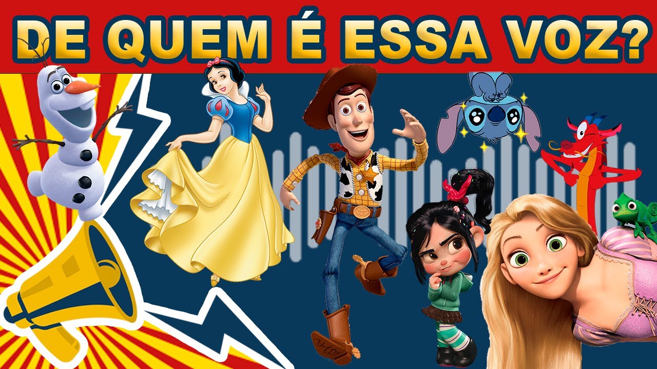 DESCUBRA O PERSONAGEM DA DISNEY PELA VOZ📣 | De quem &eacute; essa voz? 🎙| ADIVINHE O PERSONAGEM PELA VOZ🎵