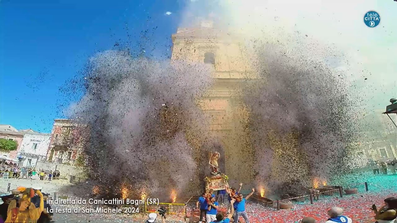 🎦▶️ in diretta da Canicattini Bagni (SR)  La Festa di San Michele Arcangelo 29 Settembre 2024