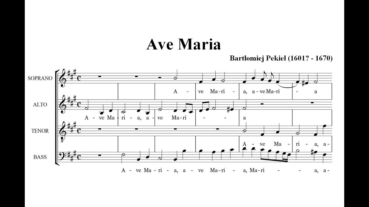 Pękiel, Bartłomiej (1601? - 1670) Ave Maria.