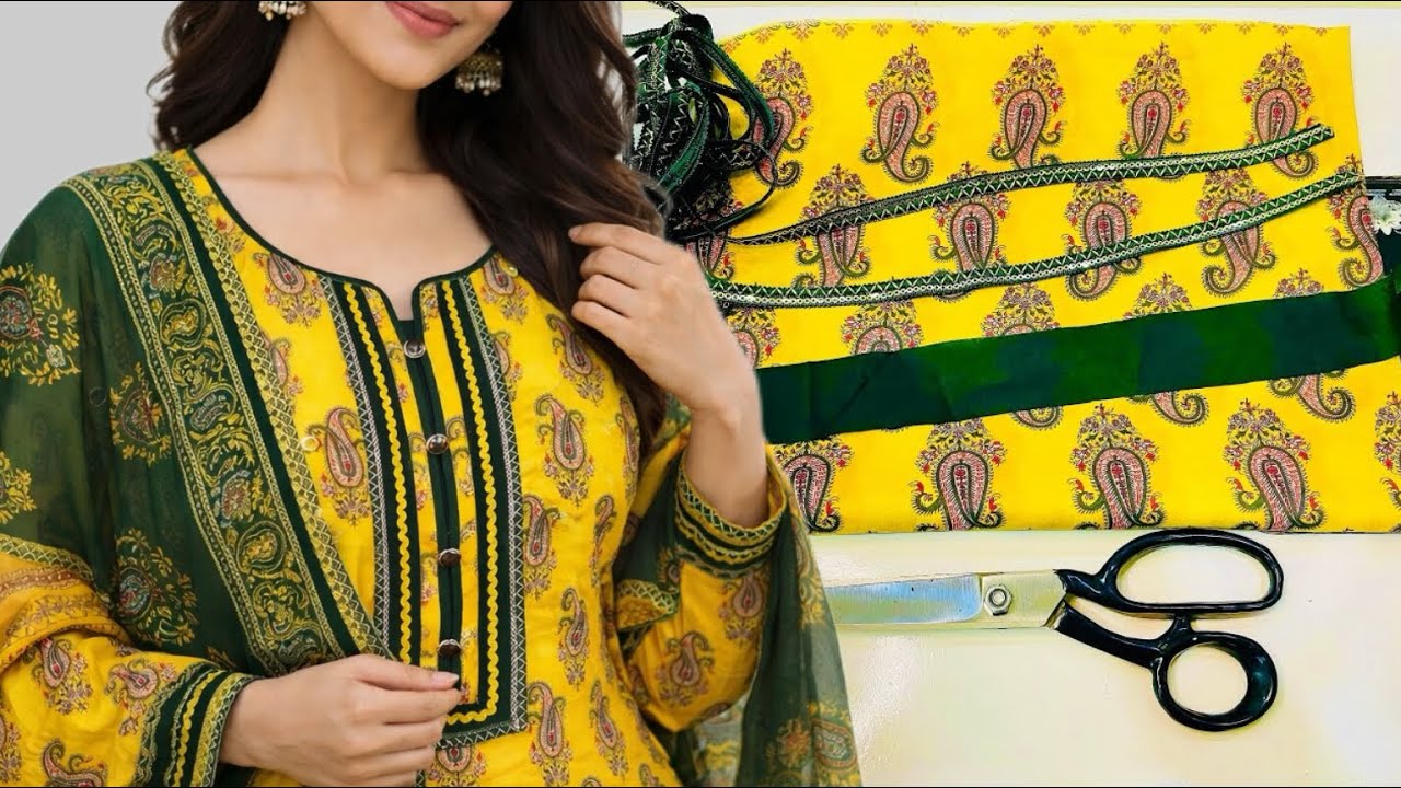 Eid Special Gala Design cutting & stitching 2026 | trending Neck design with lace | viral dress 