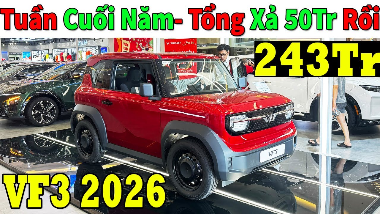 ✅Tổng Xả Kho Vinfast VF3 Tuần Cuối Năm Giảm Đến 50Tr Rồi| Giá Lăn Bánh Vinfast VF3 Mới | Topcarvn