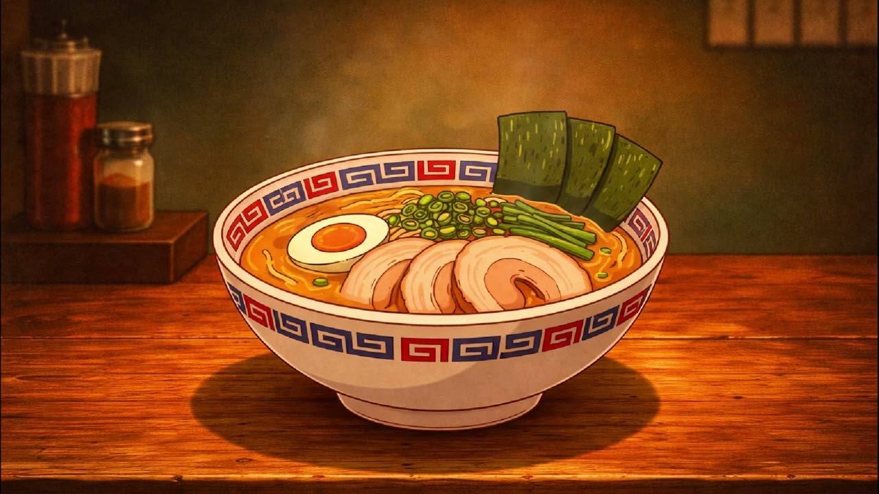 Last bowl 🍜 | closing time ramen shop | quiet lofi for night work (1 hour)