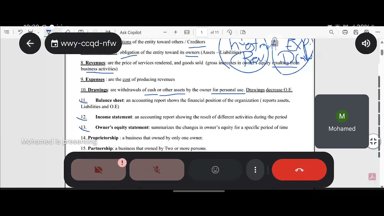 مراجعه acc 101 سنه اولي midterm rev + حل اسأله في غايه الاهميه
