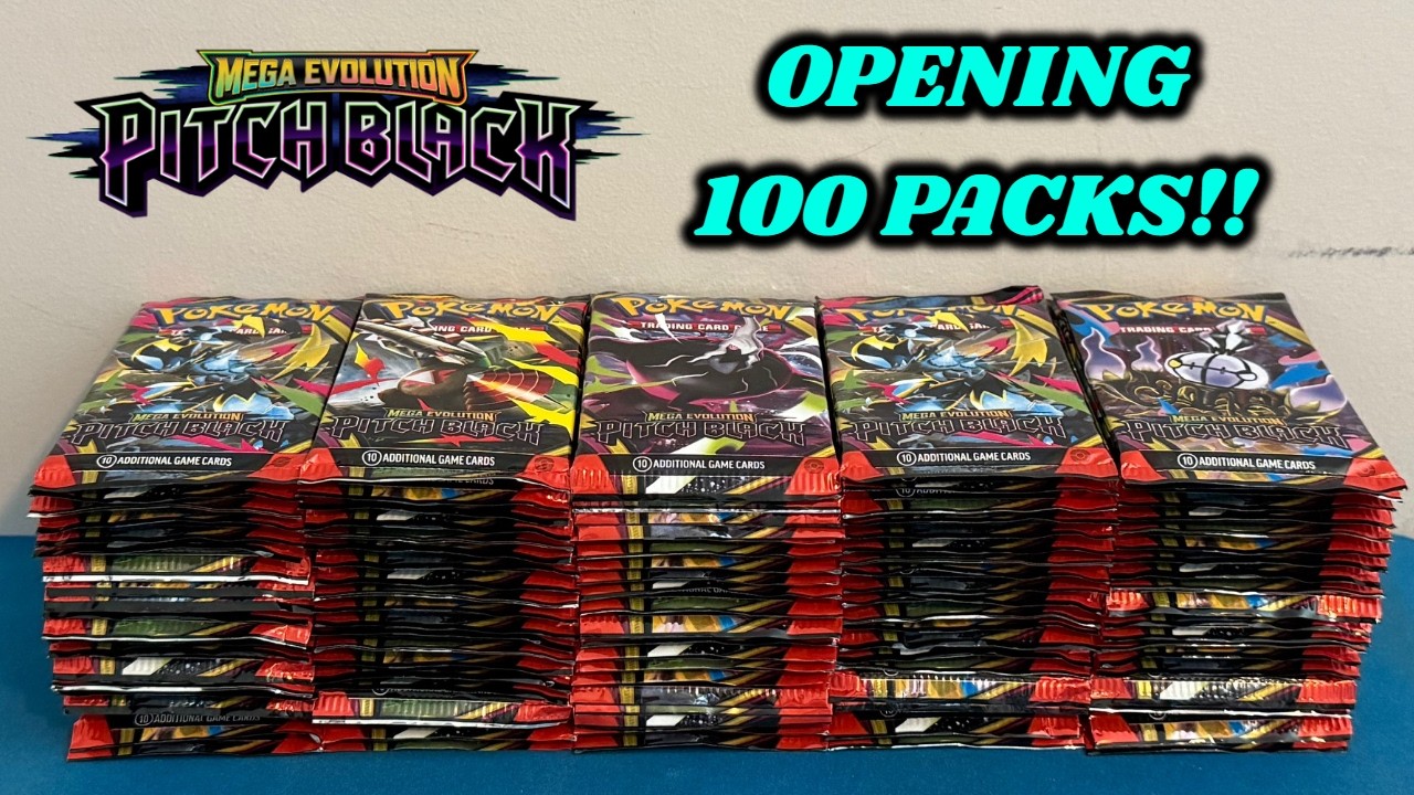 I opened 100 PACKS of PITCH BLACK to try and COMPLETE THE SET!! (pokemon card opening)
