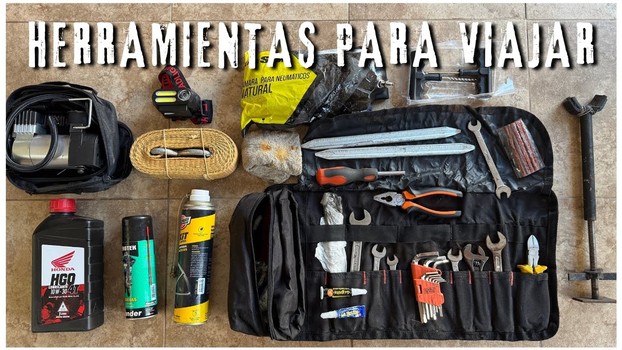 HERRAMIENTAS para VIAJAR en MOTO🔧🏍️ [] todo lo que necesitas llevar para un viaje en moto