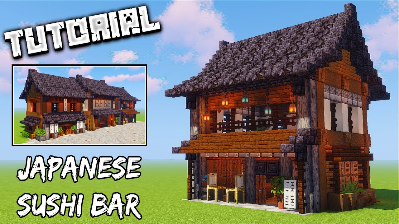 How To Build A Japanese Sushi Bar | Minecraft Tutorial