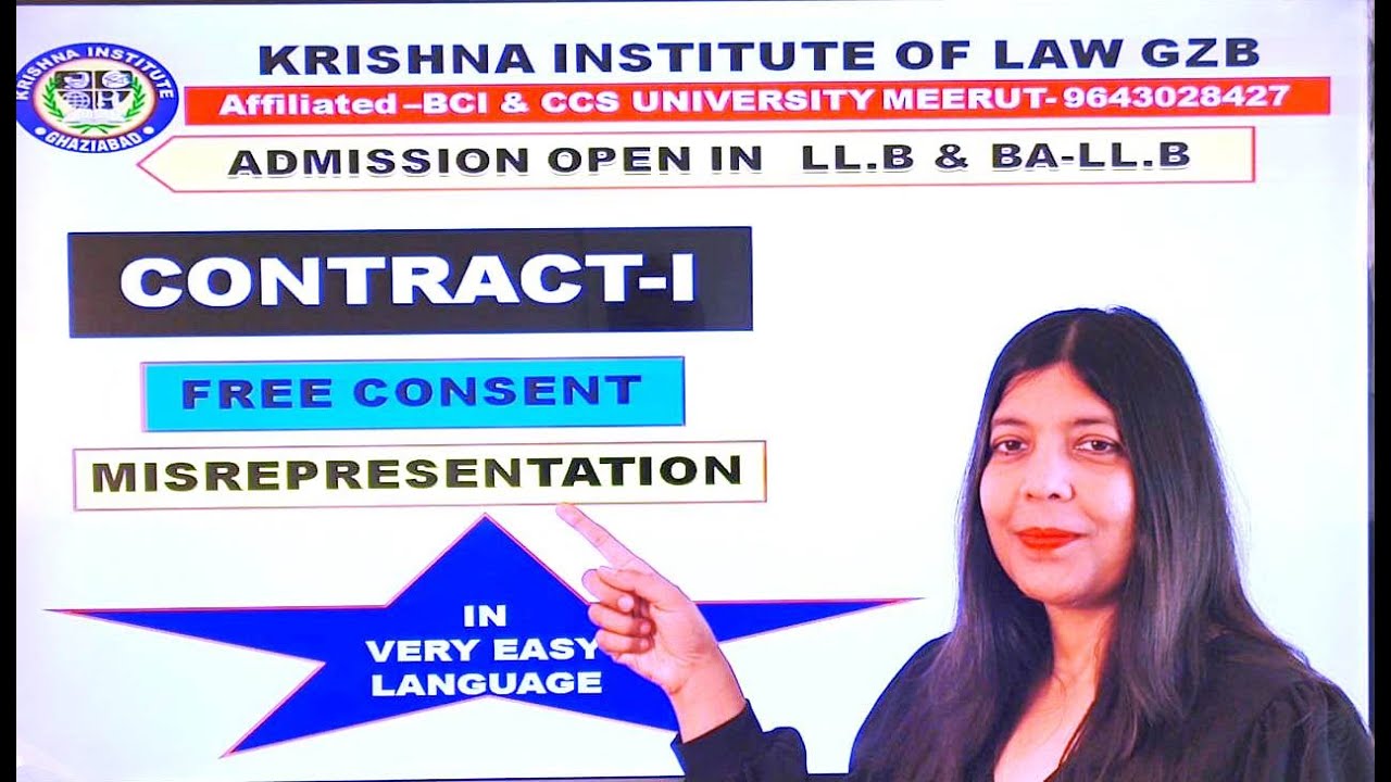 Contract- MISREPRESENTATION | LLB Ist Sem| CA| CS | LLM | CMA | BALLB