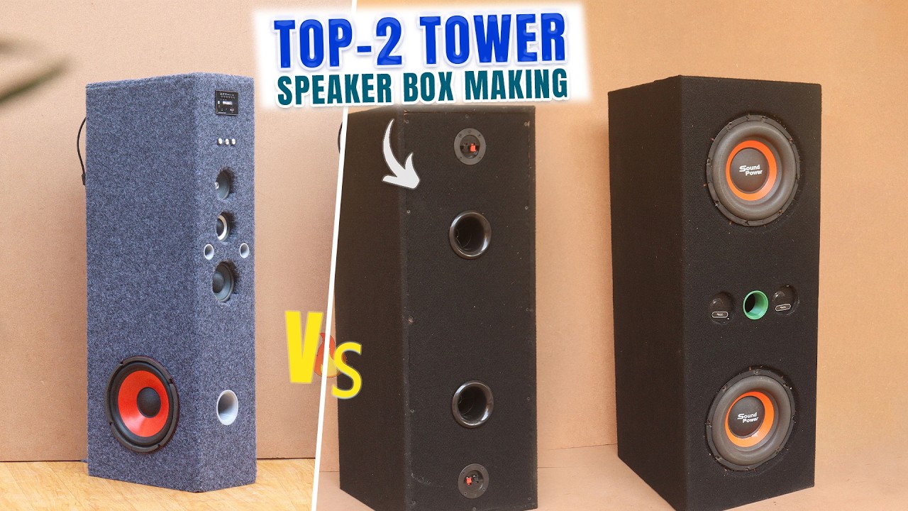 TOP-2 Best Ultimate Sound! Tower Speaker Box Making at Home🔥DIY Tower Speaker Box