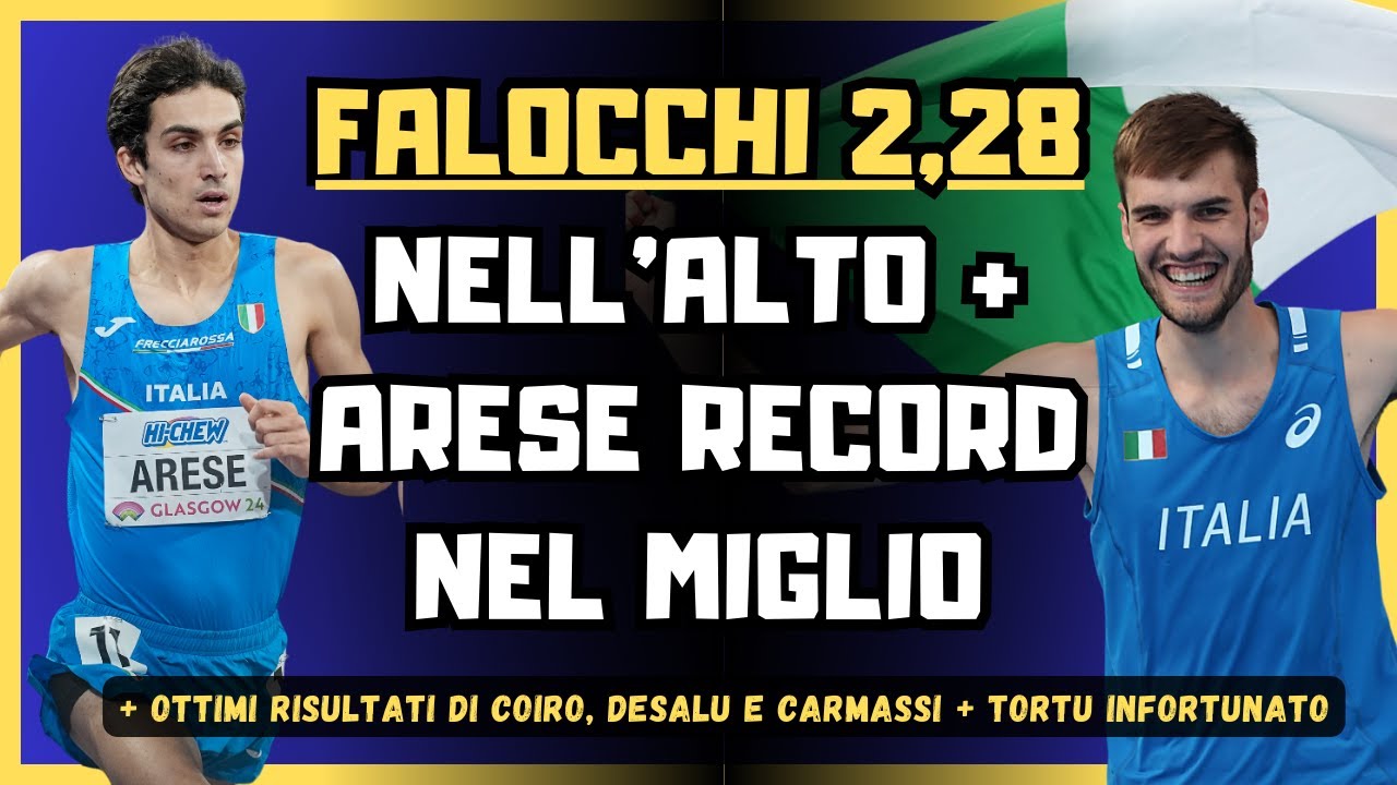 Pietro Arese record nel miglio + 2,28 di Falocchi dopo 9 anni dal PB + Coiro grande esordio 800