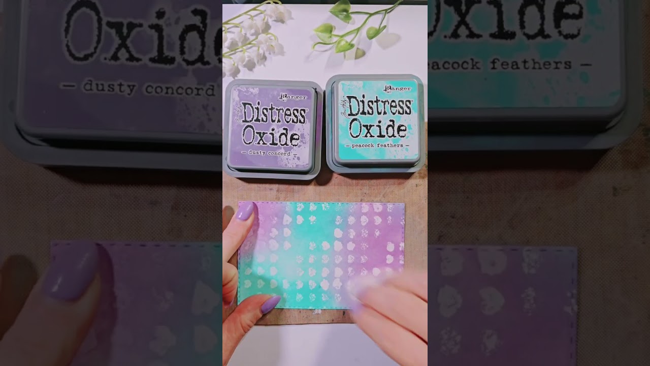 Making a quick and EASY card with Distress Resist spray. Just love the result!