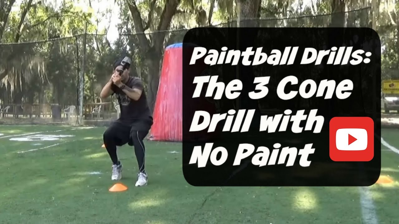 Paintball Drill - No Paint - 3 Cone Drill