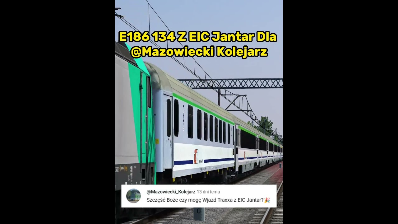 E186 134 Z EIC Jantar Dla @Mazowiecki_Kolejarz #shorts #train #trainspotting #railway