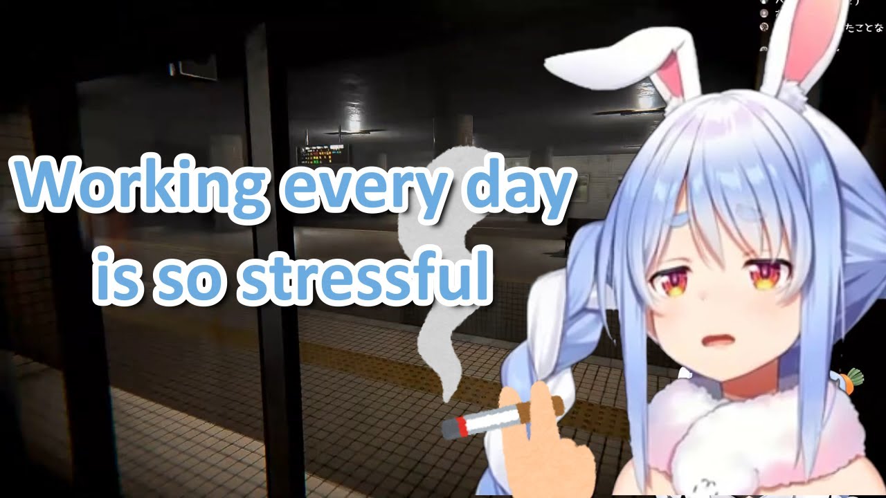 Pekora Complains About Her Work While Smoking A Cigarette