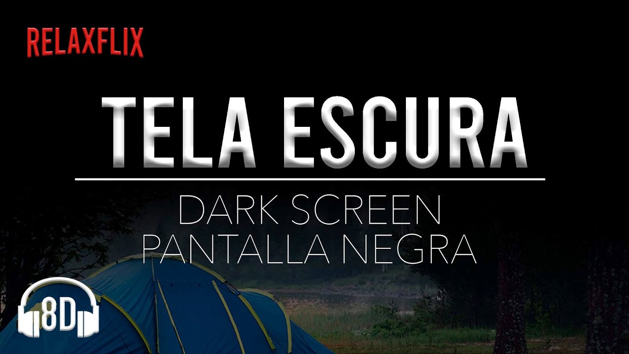 🎧 8D - SOM DE CHUVA FORTE NA BARRACA PARA DORMIR | 8 HORAS DE CHUVA TELA PRETA (8DAUDIO) CHUVA FORTE