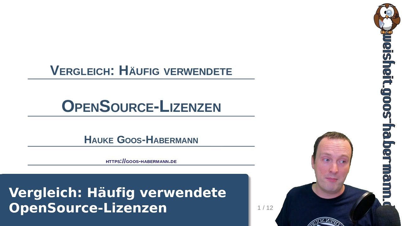 Vergleich: H&auml;ufig verwendete OpenSource-Lizenzen