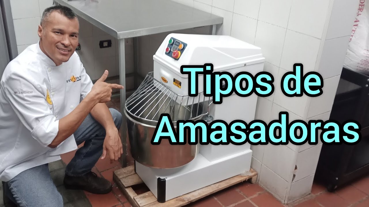 Tipos de amasadoras, usadas en panadería.