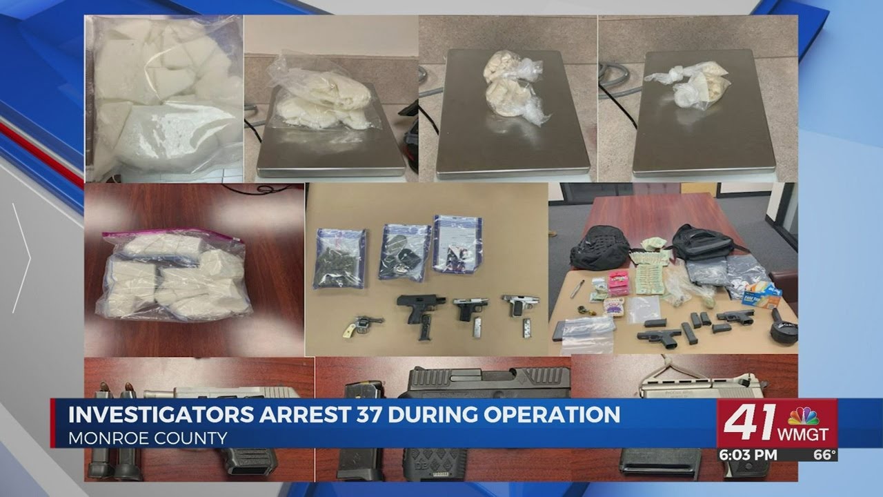 Monroe County Sheriff's Office arrests 32 in Drug Bust Operation 