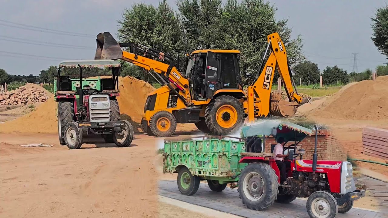 Jcb Eco Xpert Machine Loading Balu In Massey 245 Di Tractor 🚜 || Jcb 3dx Loading Tractor 🚜 || Jcb