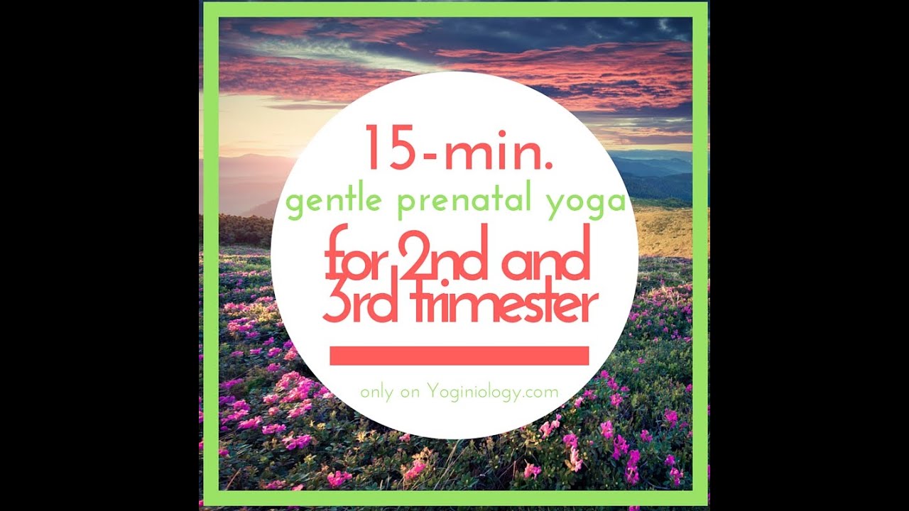 15 Minute Gentle Prenatal Yoga for Second and Third Trimester + Post-Natal