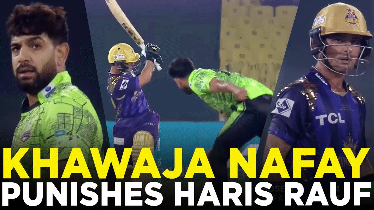 Khawaja Nafay Punishes Haris Rauf | Lahore Qalandars vs Quetta Gladiators | Match 4 | PSL 9 | M1Z2A