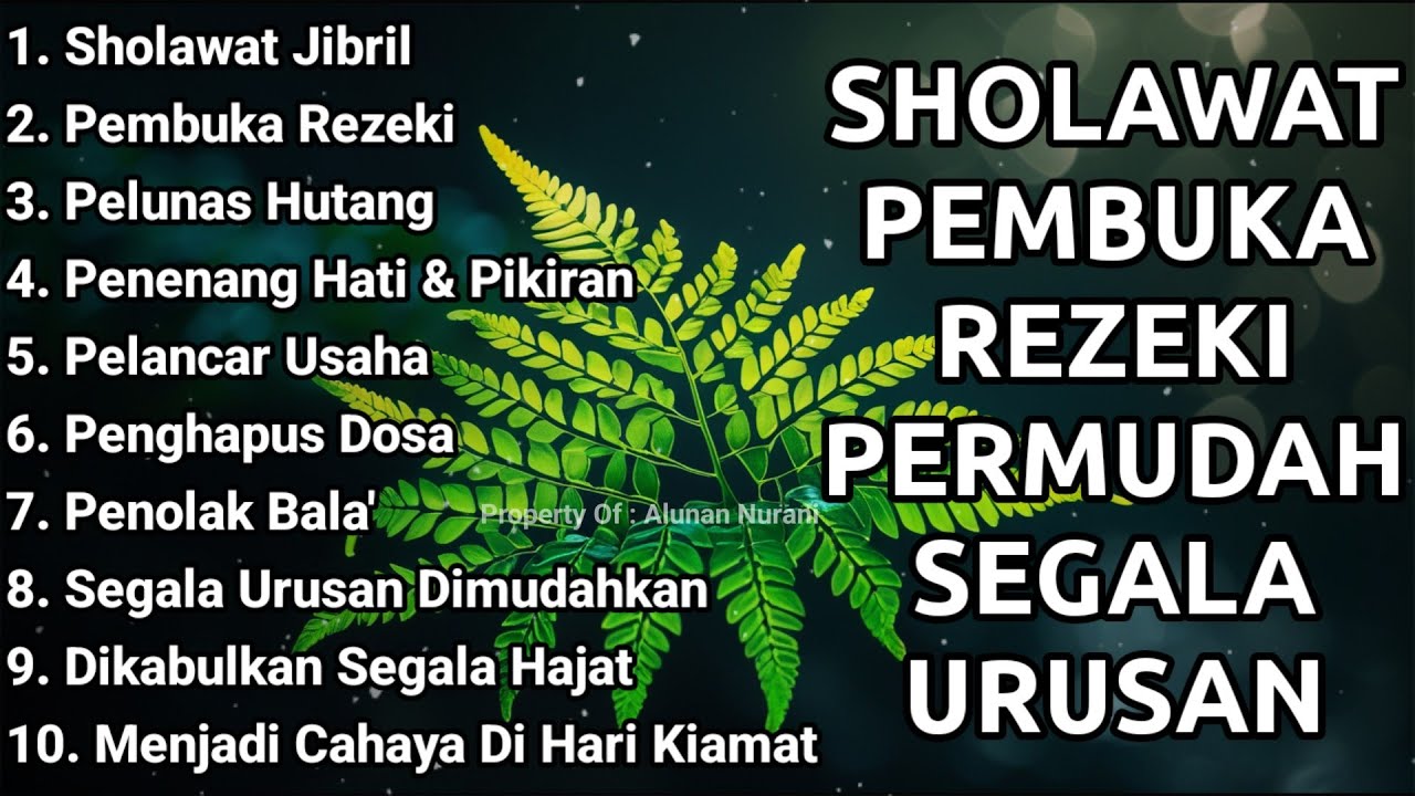 SHOLAWAT PENARIK REZEKI PALING DAHSYAT, Sholawat Nabi Muhammad SAW, SALAWAT PALING MERDU