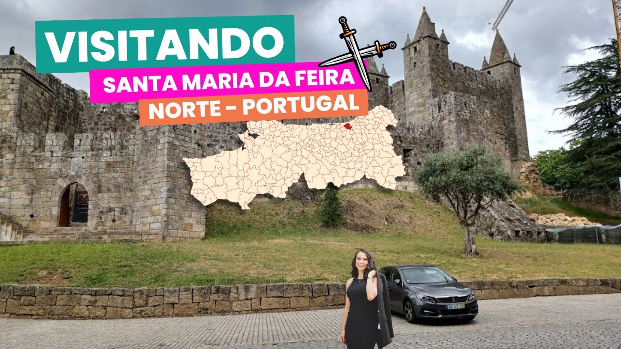 Santa maria da feira - cidade encantadora - NORTE DE PORTUGAL - BELO CASTELO MEDIEVAL.