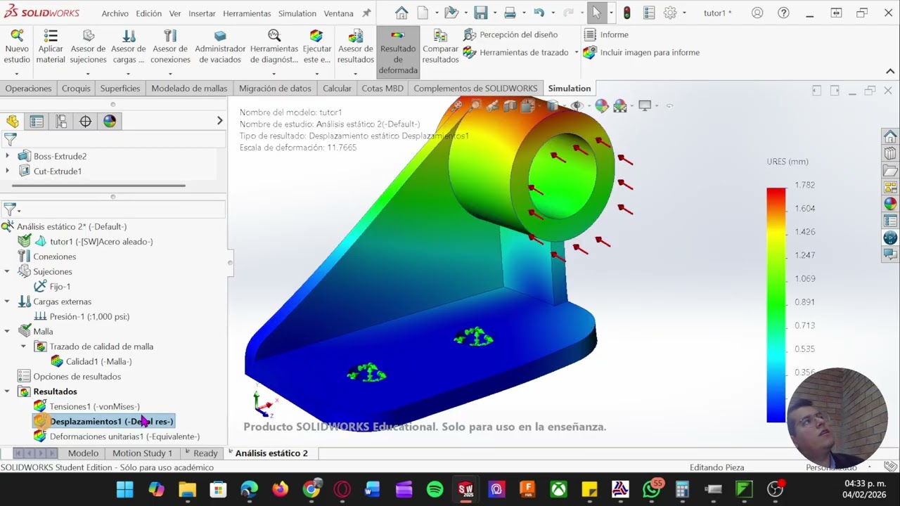 Solidworks Simulation | Clase 2 | Análisis Estático