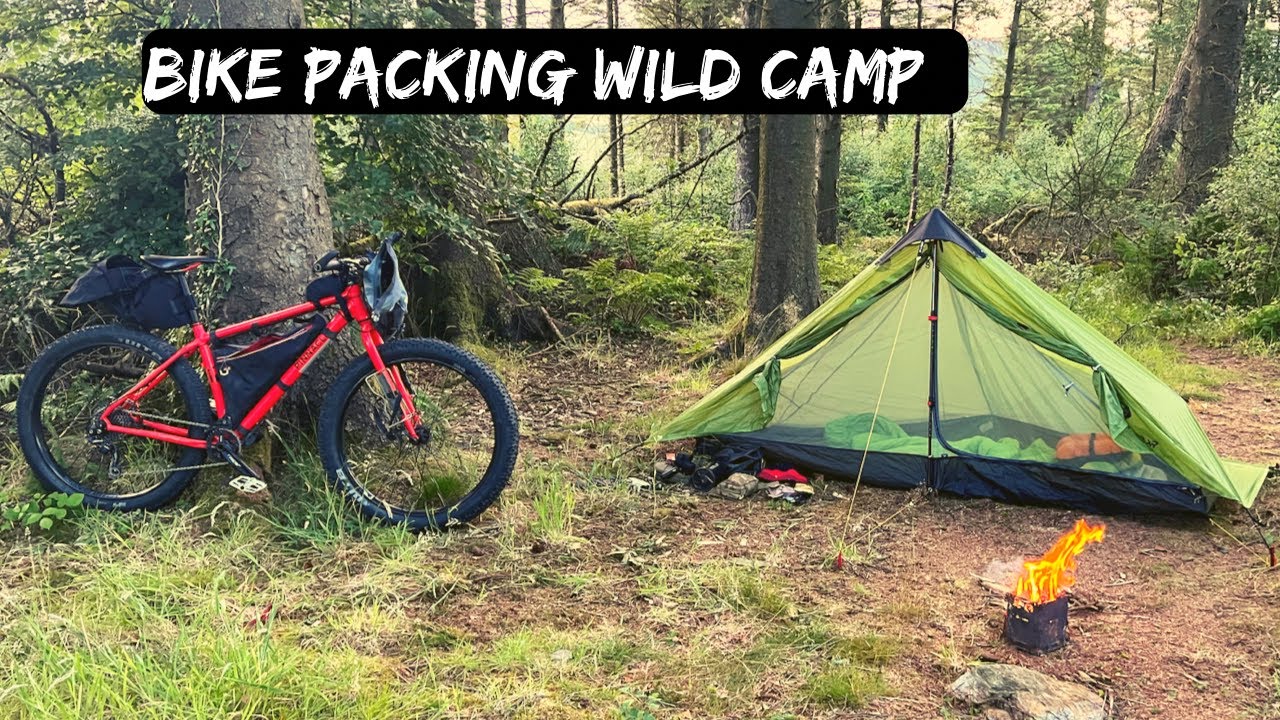 SOLO BIKE CAMPING in a British Forest WILDCAMP • Bike Packing Gear I’m using 🚴 ISLE OF MAN