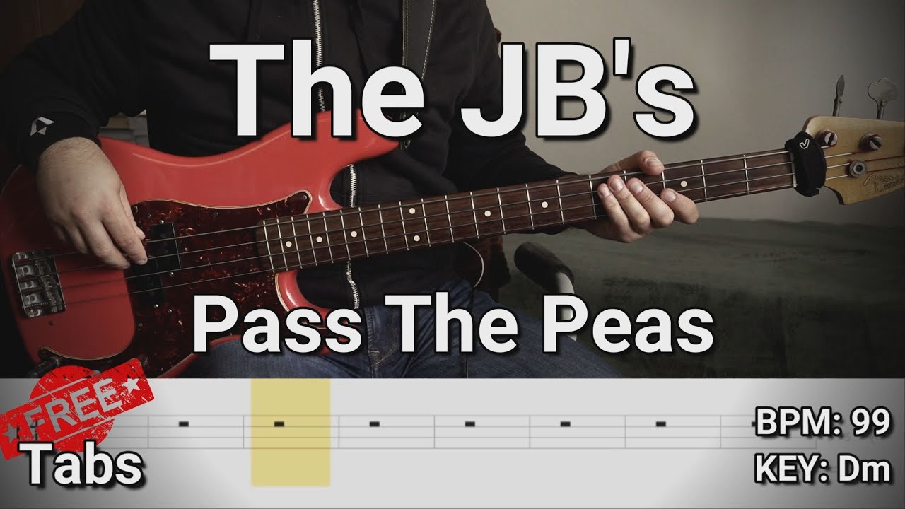 The JB's - Pass The Peas (Bass Cover) Tabs