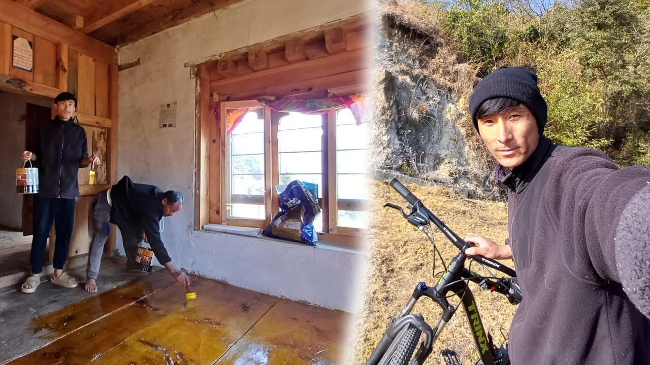 Polishing Wooden Floor with Dad | Off-Road Cycling🥰