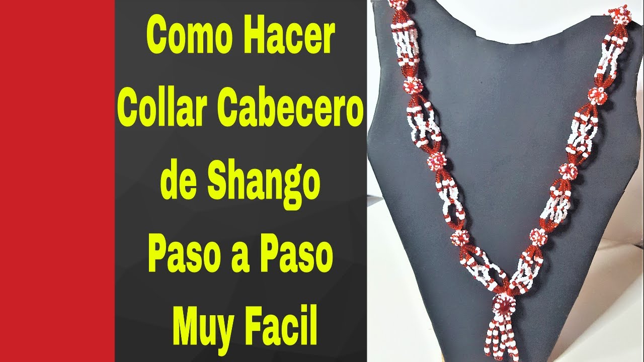 Como Hacer Collar Cabecero de Shango Paso a Paso Muy Facil