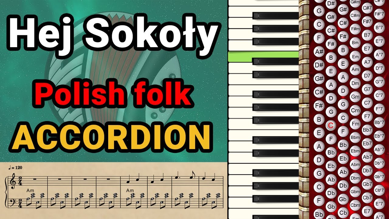 Accordion Tutorial-Polish folk song-Hej Sokoły