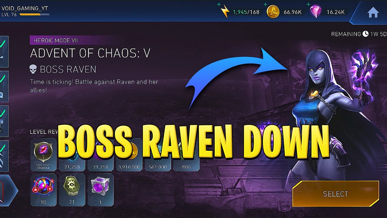 Boss Raven Down | Rewards Advent Of Chaos | Heroic 7 | Solo Raids | Injustice 2 Mobile
