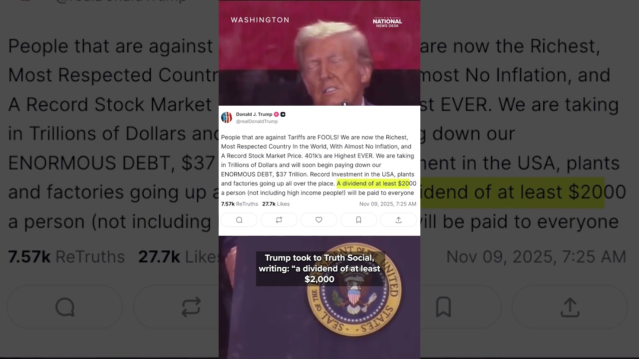 Trump&rsquo;s big plan: $2,000 checks from tariff revenue &mdash; Can it work?