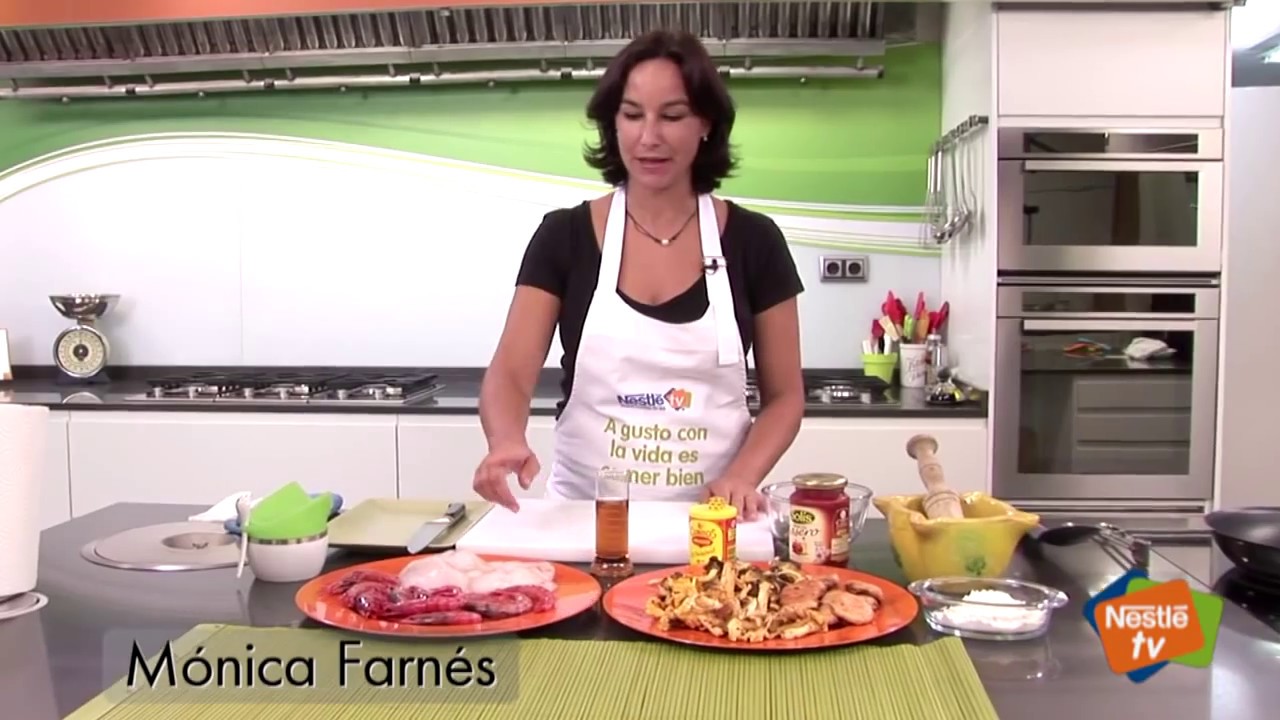 Cazuela de rape, gambas y setas - Recetas Ocasiones Especiales Nestlé