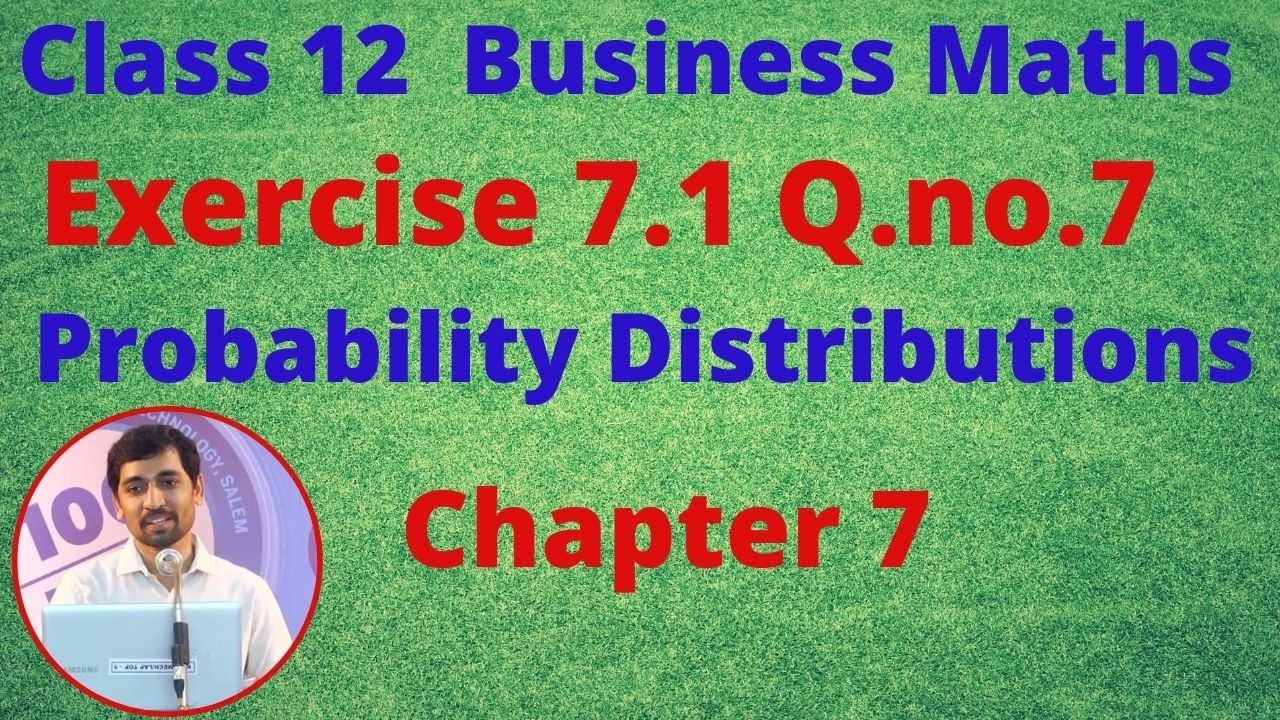 TN 12th Business Maths Exercise 7.1 Q.No.7 Probability Distributions Chapter 7 AlexMaths