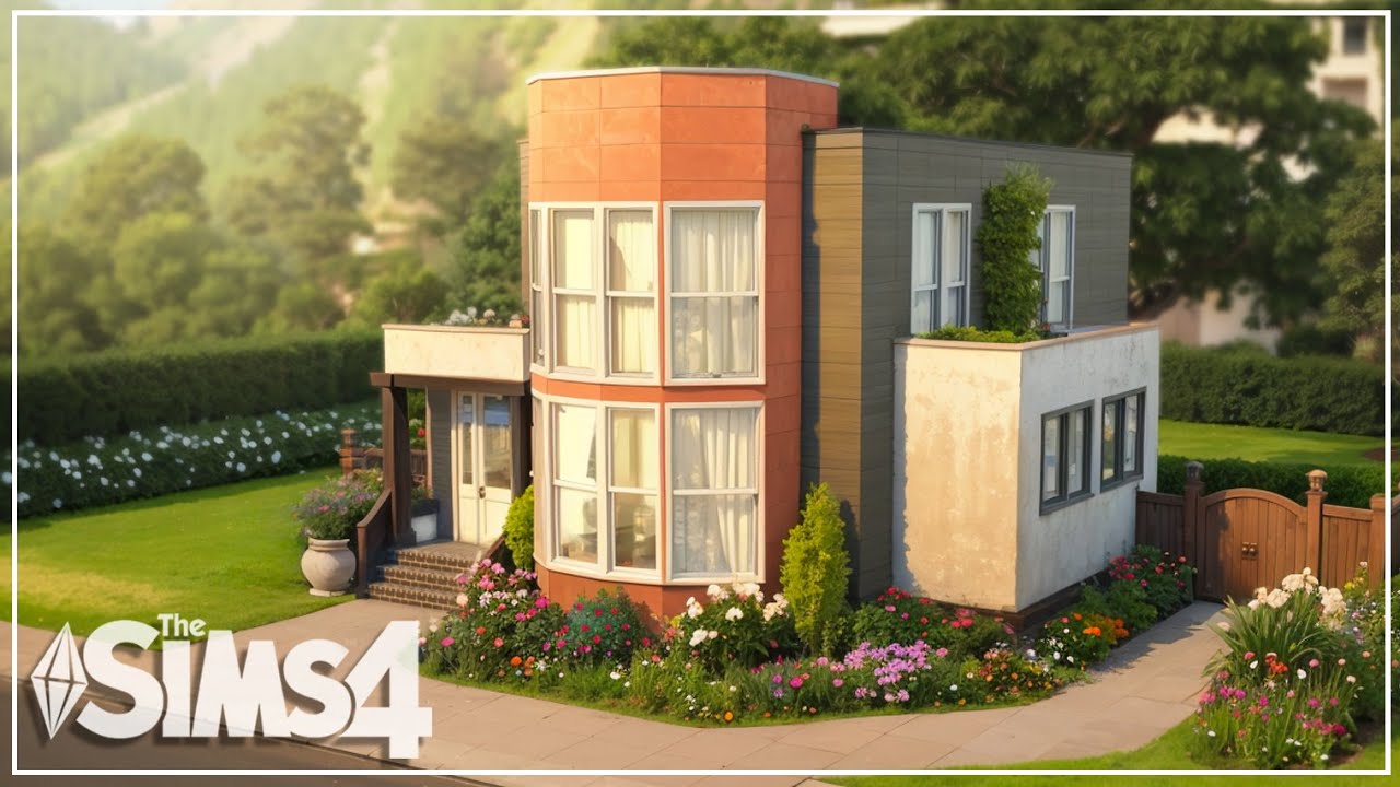 Modern Family Base Game House | NO CC | Sims 4 Speed Build