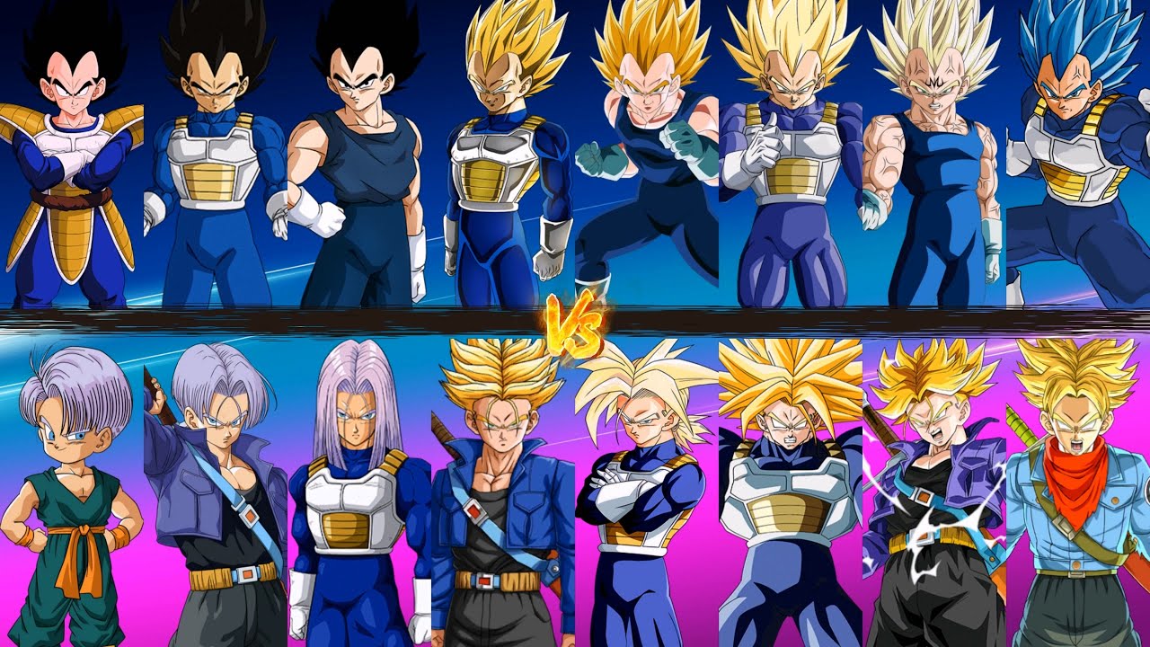 Dragon Ball Z 【The 2nd one Vegeta Every transformation VS Trunks Every transformation】 Marathon