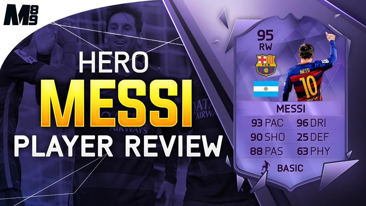FIFA 16 HERO MESSI REVIEW (95) FIFA 16 Ultimate Team Player Review + In Game Stats