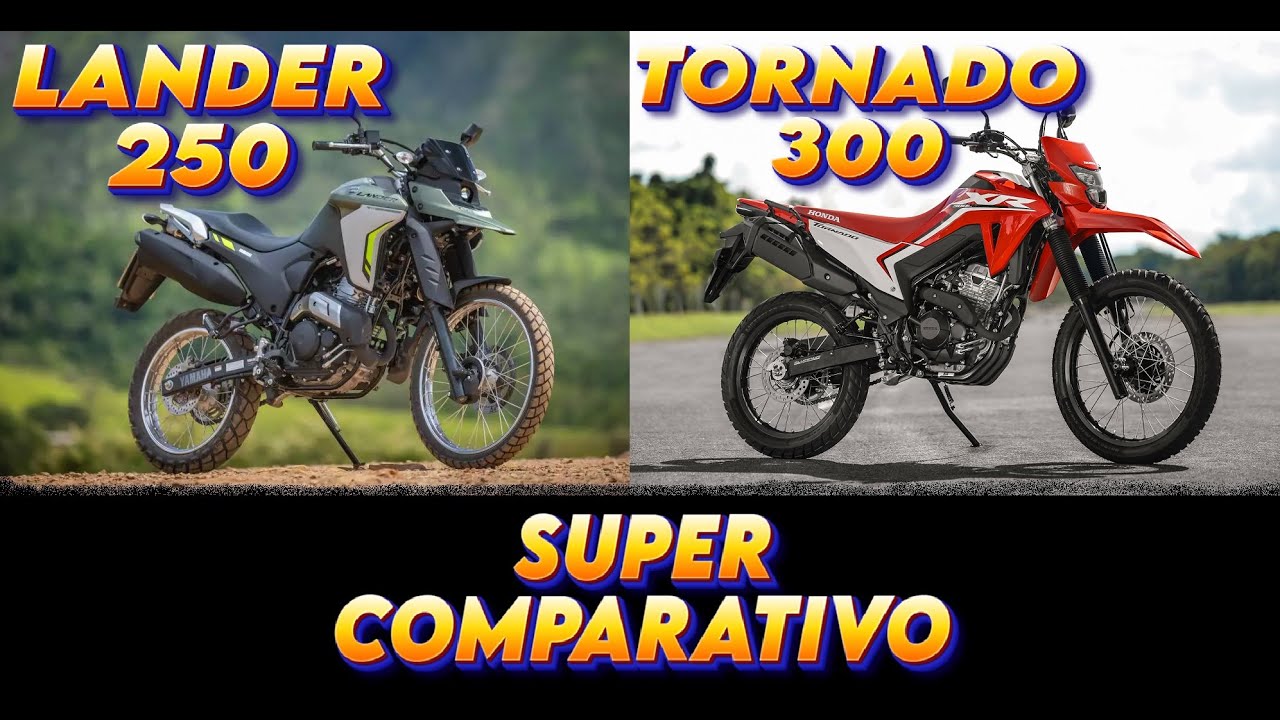 TESTE DUPLO, Yamaha Lander & Honda Tornado, COMPARATIVO TRAIL 250/300