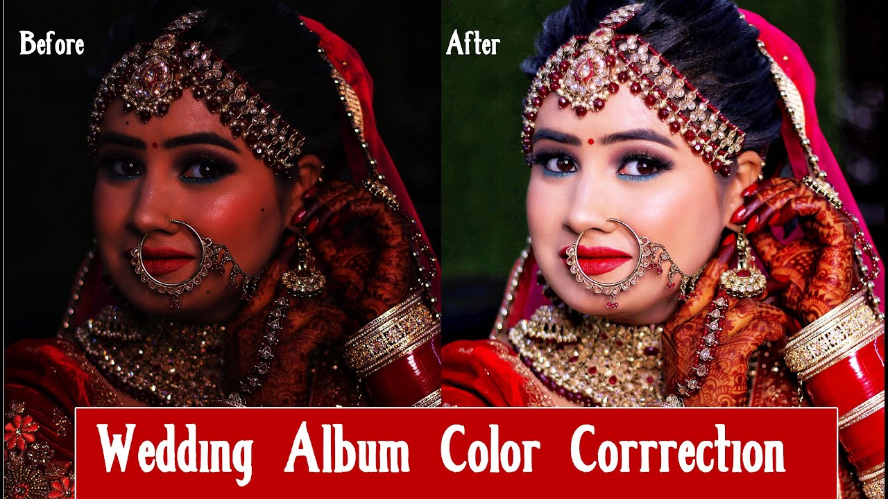 Wedding album photo Correction ! Wedding Album Color Balance  in Photoshop Hindi tutorial Photoshop