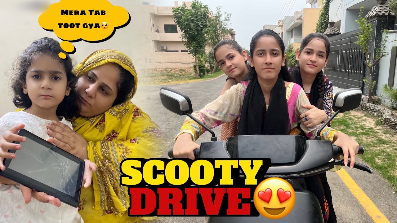 Minsa ka tab toot gya🥹 || aapiyo ko scooty chalana sikhae😁