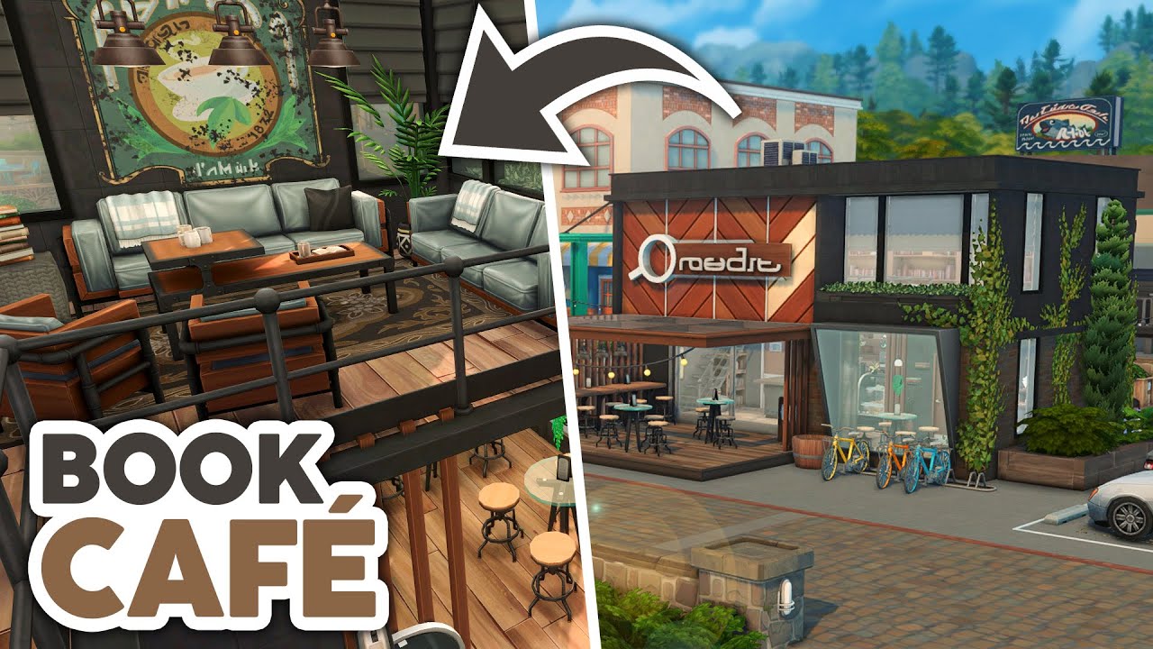 Industrial Book Cafe // The Sims 4 Speed Build