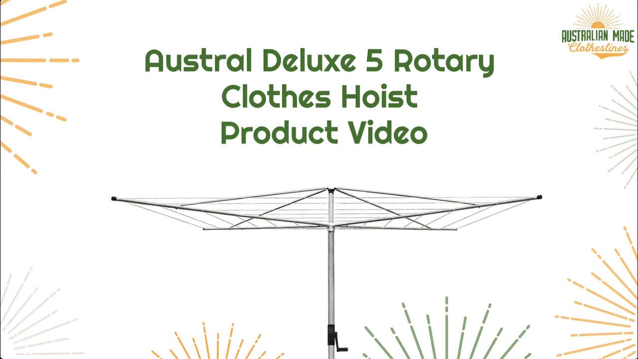 Austral Deluxe 5 Rotary Clothes Hoist Video - Australian Made Clothesline