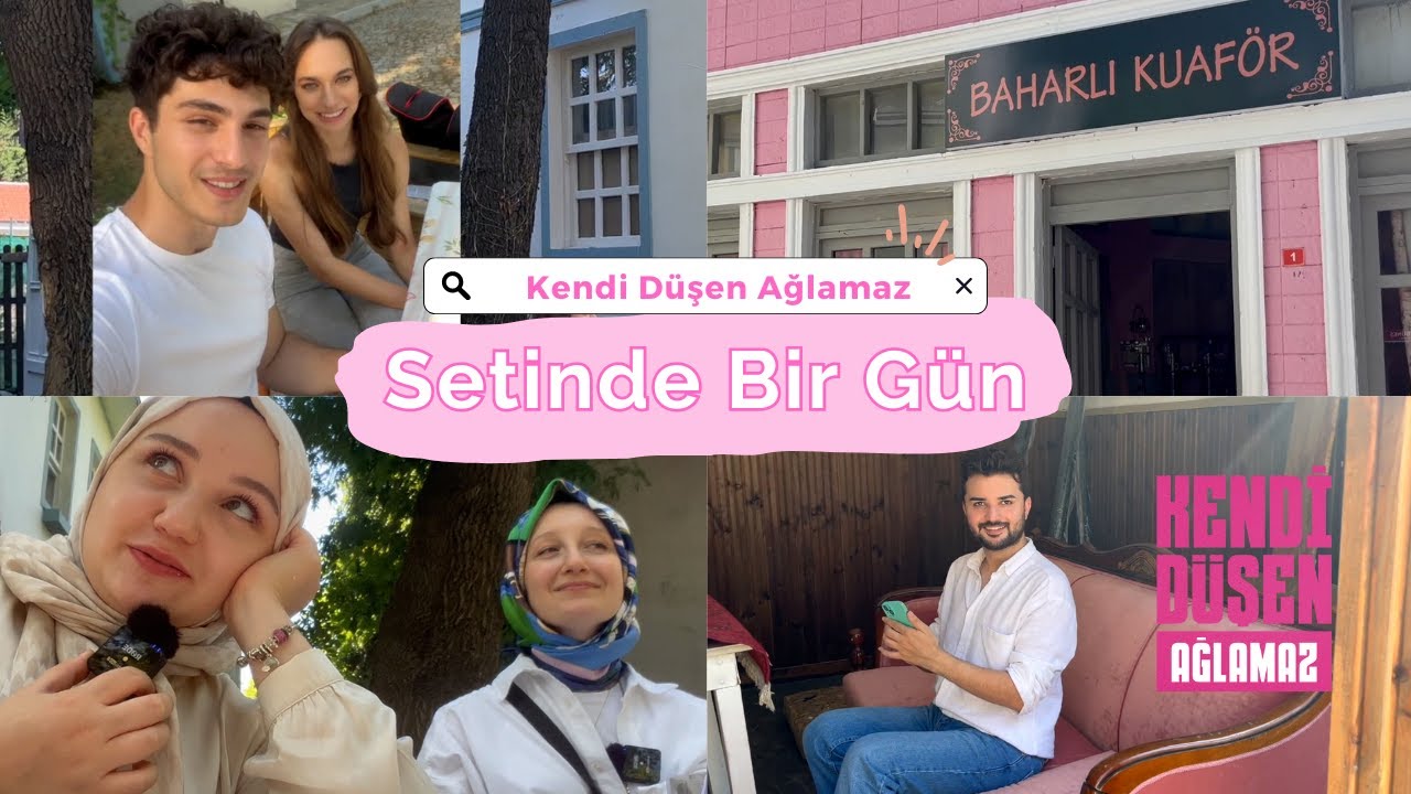 Kendi Düşen Ağlamaz setinde Eylül Tumbar ve Enes Koçak ile röportaj, sette bir gün