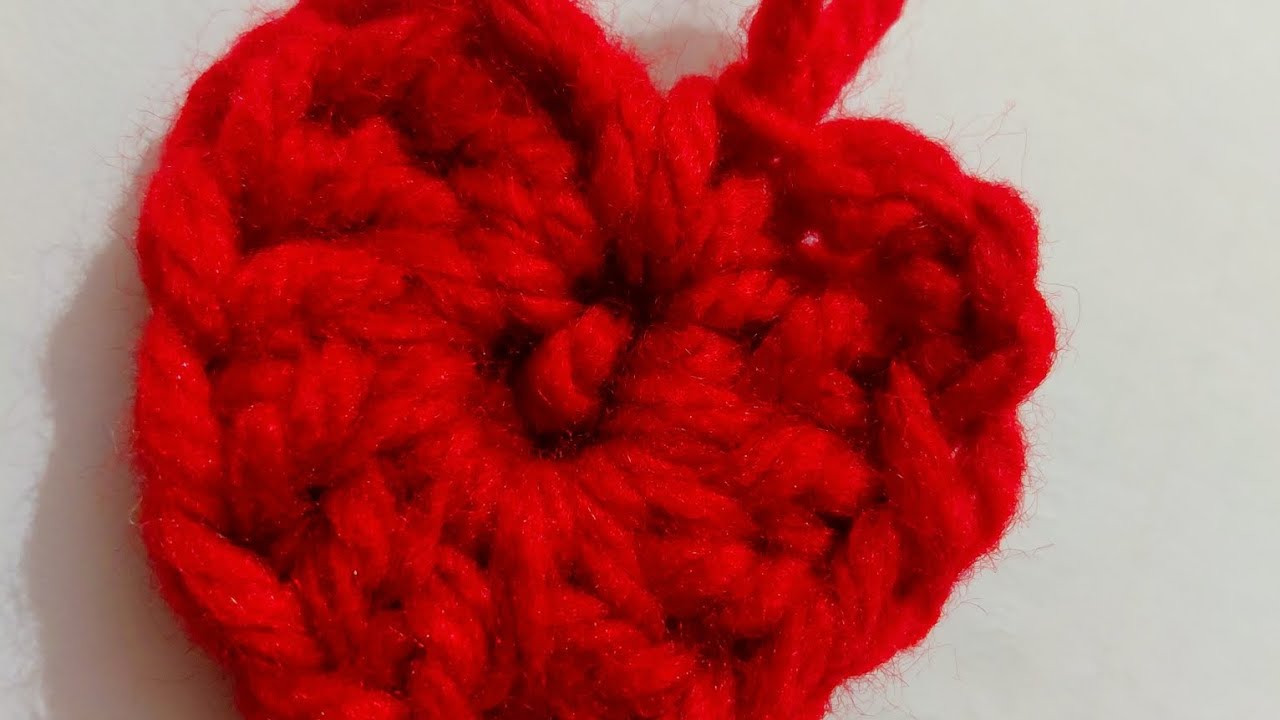 How to crochet  a heart in just 15 min |absolute beginners|