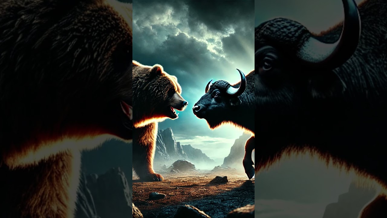 Buffalo Battles a Bear#BuffaloVsBear #CinematicBattle