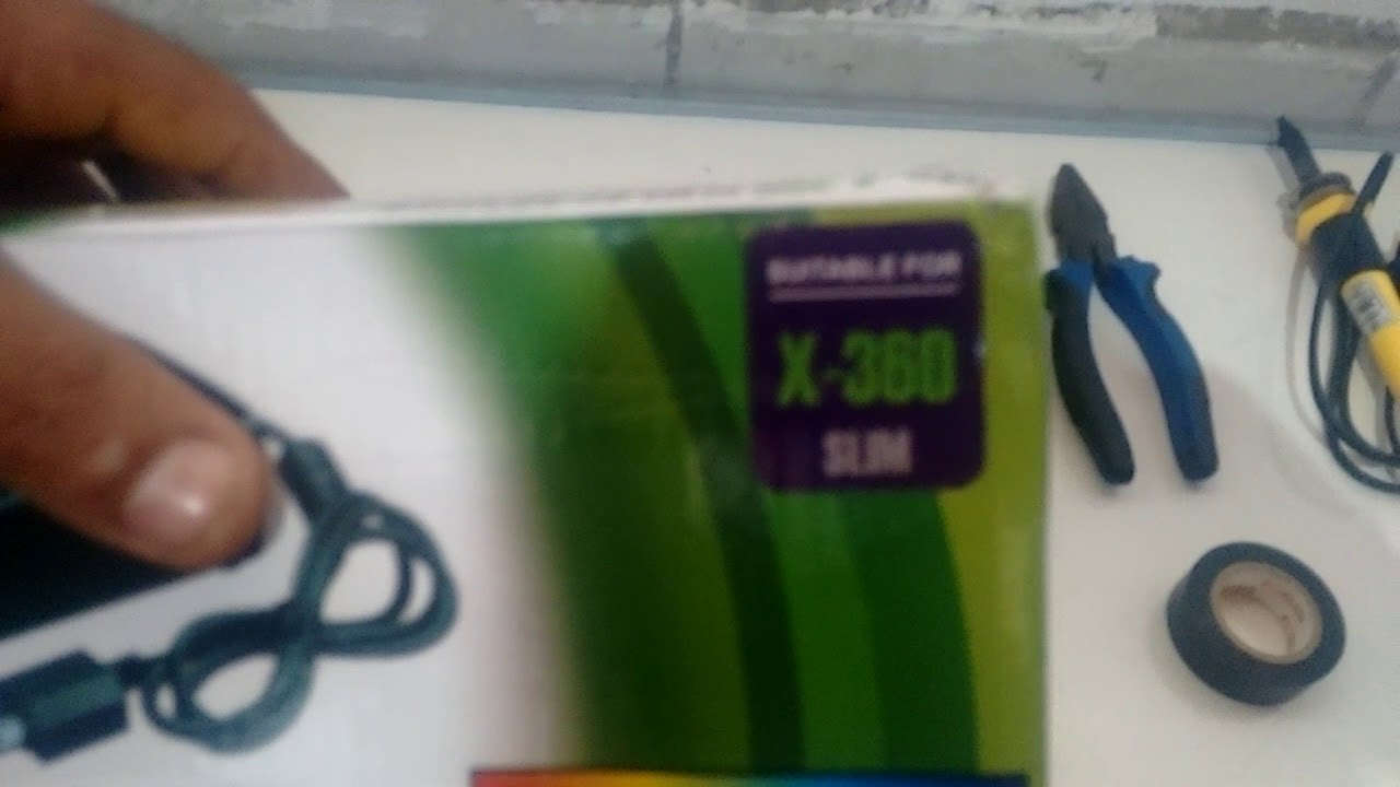 Fonte x box 360 : tutorial, plug slim para super slim,gambiarra.