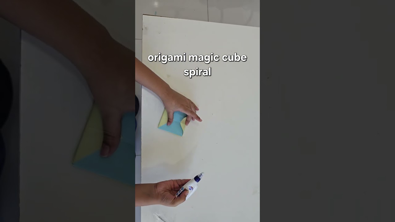 Origami magic cube spiral